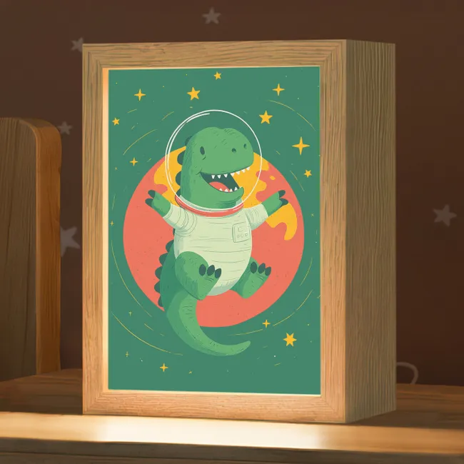 Nachtlampje - Dino - Groen - Planeet