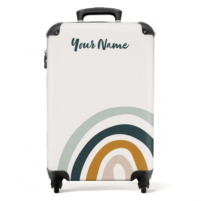Ruwe regenboog aqua NBS - Handbagage koffer - Kinderen Unisex middel -productfoto_recht