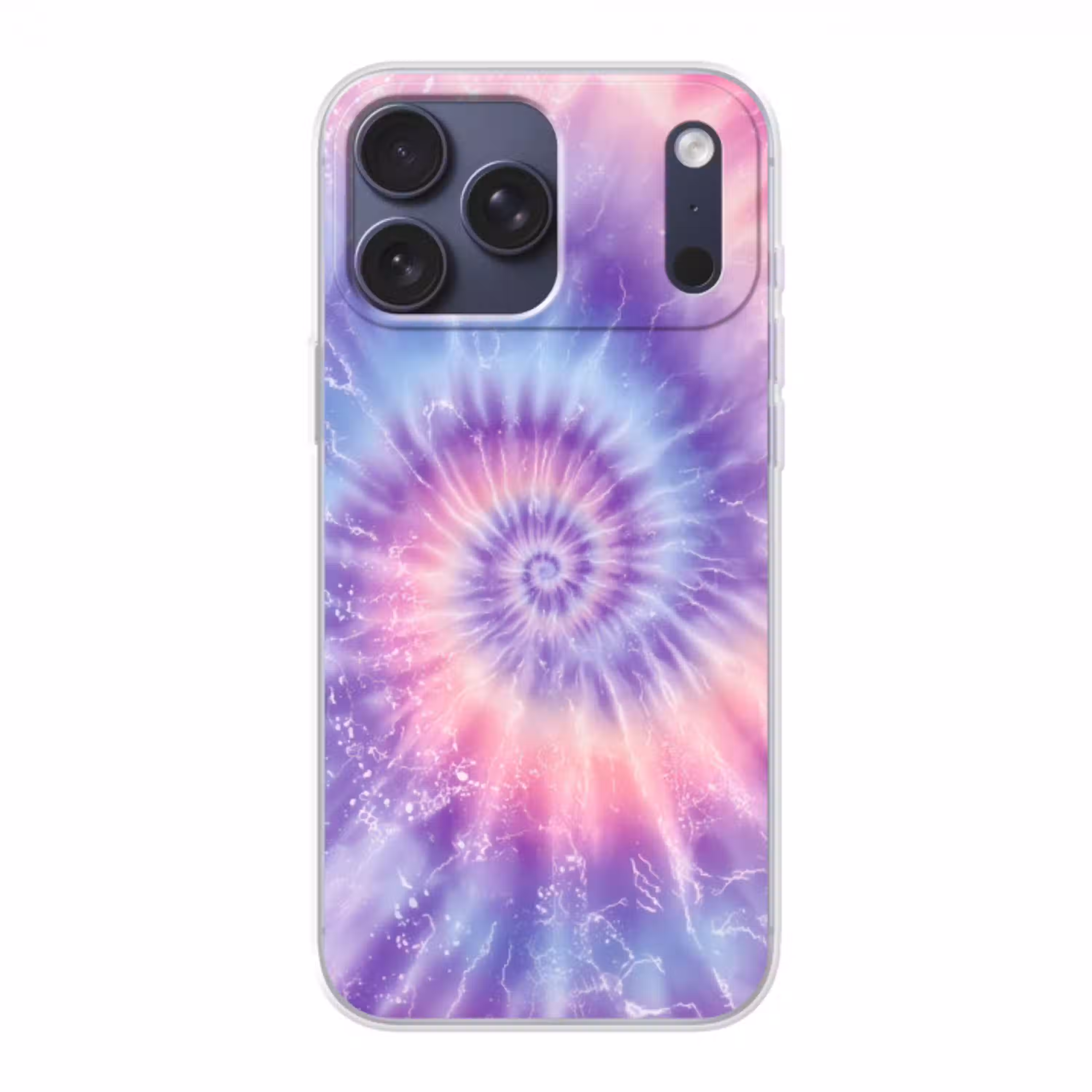 Pasteltinten - Paars - Spiraal - Marmer Telefoonhoesje iPhone 17 Pro Max klein -3d