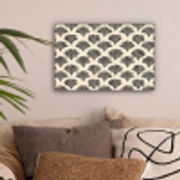 Waaiers - Botanisch - Zwart - Beige canvas 2cm klein 34 -sfeer1