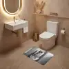 Kat - Telefoon - Toilet - Zwart - Wit WCmat klein -sfeer3