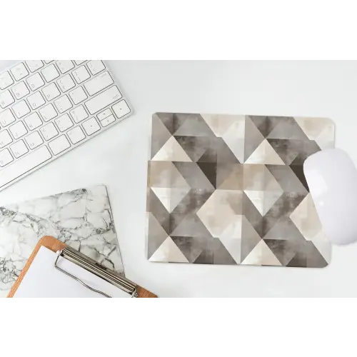 Geometrisch - Motief - Aardetinten muismat rubber klein 262 -witbureau