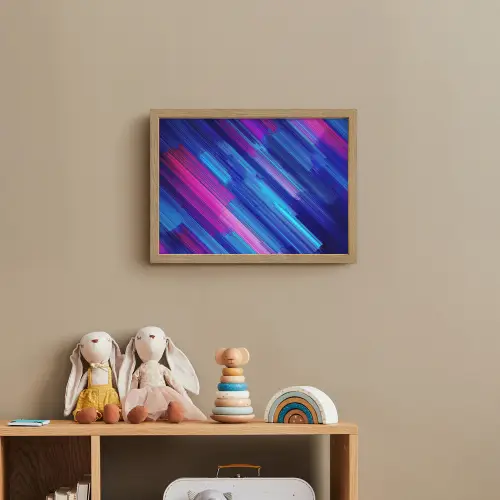 Lijnen - Abstract - Patroon - Donkerblauw Light Box met batterij (Wandlamp kind) middel -sfeer2_kind