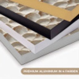Schelpen - Waaiervorm - Wit Textielframe zwart klein 947 -USP_kleurenDE