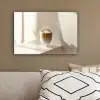 Mok - Latte - Minimalistisch - Schaduw canvas 2cm klein -sfeer3