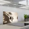 Badkleding - Palmbomen - Schaduw - Tropisch keuken achterwand spatscherm klein -3d_schuin