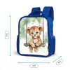 Leeuw - Dier - Kinderen - Jungle Kinderrugzak - Blauw middel -productfoto_formaten