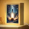 Ruimtevaart - Raket - Space - Sterren Light Box met kabel klein -zzzz_3d_website
