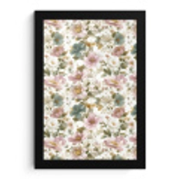 Bloemen - Patroon - Pastel fotolijst zwart zonder passe partout klein 224 -3d