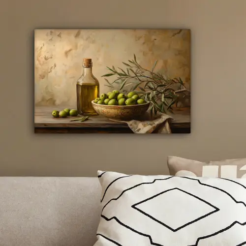 Olijven - Stilleven - Vintage canvas 2cm klein -sfeer3