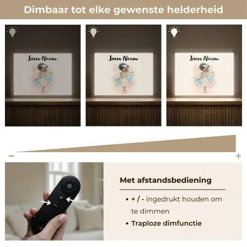 Fee - Pastel - Magie Light Box met batterij (Wandlamp kind) middel -USP_dimbaarNL