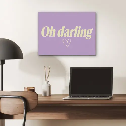 Oh darling - Hart - Paars PET vilt klein -sfeer5
