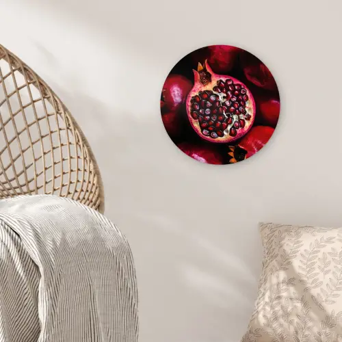 Granaatappel - Rood - Fruit Wandcirkel plexiglas klein -sfeer5