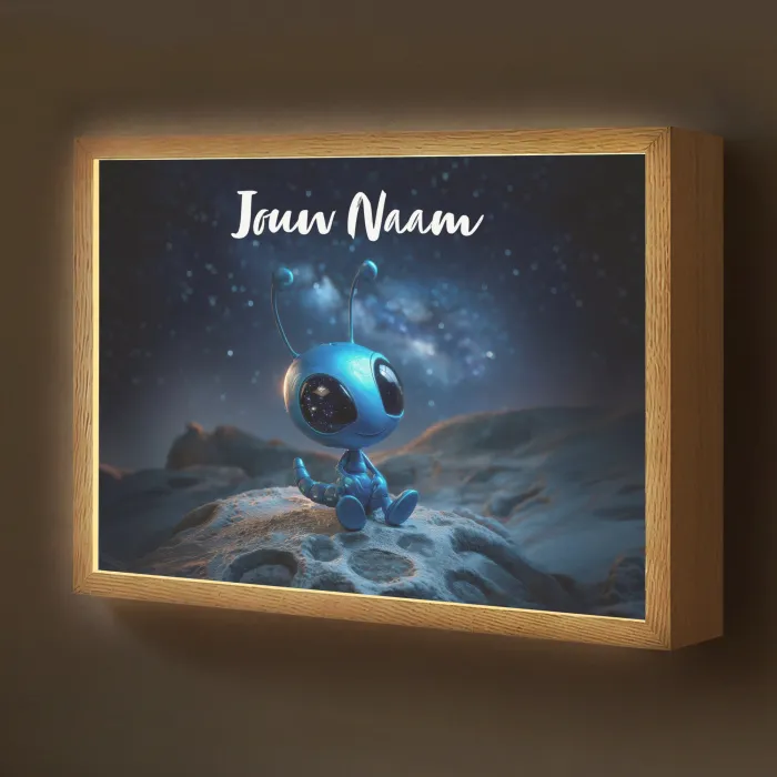 Ruimtewezen - Blauw - Galaxy Light Box met batterij (Wandlamp kind) middel -z3d_website
