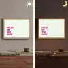 Focus on the good - Beige - Roze Light Box met batterij (Wandlamp) middel -sfeer3