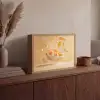 Peach - Eten - Taart - Oranje Light Box met batterij (Wandlamp) middel -sfeer2
