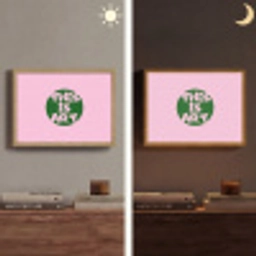 This is art - Tekst - Cirkel - Groen Light Box met batterij (Wandlamp) middel -sfeer3