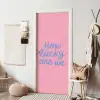 How lucky are we - Klavervier - Roze - Blauw deurposter klein -sfeer6