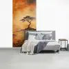 Boom - Landschap - Oranje fotobehang vinyl groot -slaapkamer