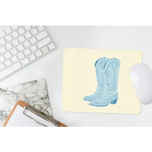 Illustratie - Cowboylaarzen - Patroon muismat rubber klein -witbureau