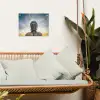 Boeddha hoofd - Buddha - Lucht - Spiritueel - Meditatie tuinposter los doek klein -sfeer7