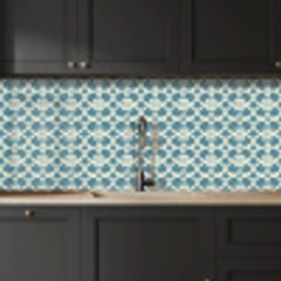 Patroon - Symmetrisch - Blauw keuken achterwand 2 middel 871 -sfeer1