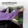 Doorkijk - Landschap - Bloemen - Pad - Uitzicht Inductie beschemer met haakjes middel -ky-ophangen-nl