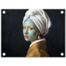 Iconisch - Modern - Kleurrijk tuinposter los doek klein -3d