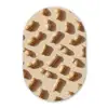 Pinda's - Patroon - Beige Wandcirkel Ovaal Glas middel -3d