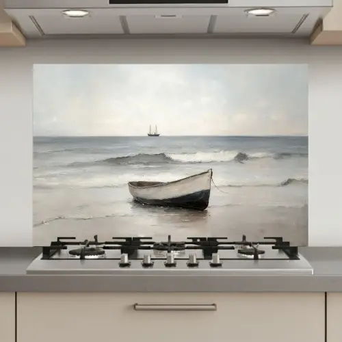 Roeiboot - Zee - Horizon keuken achterwand spatscherm klein -3d_website