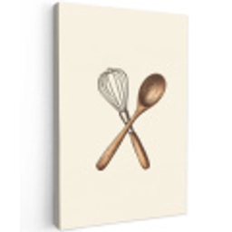 Garde - Hout - Beige Tuinposter op houten frame 2 cm dik middel -3d