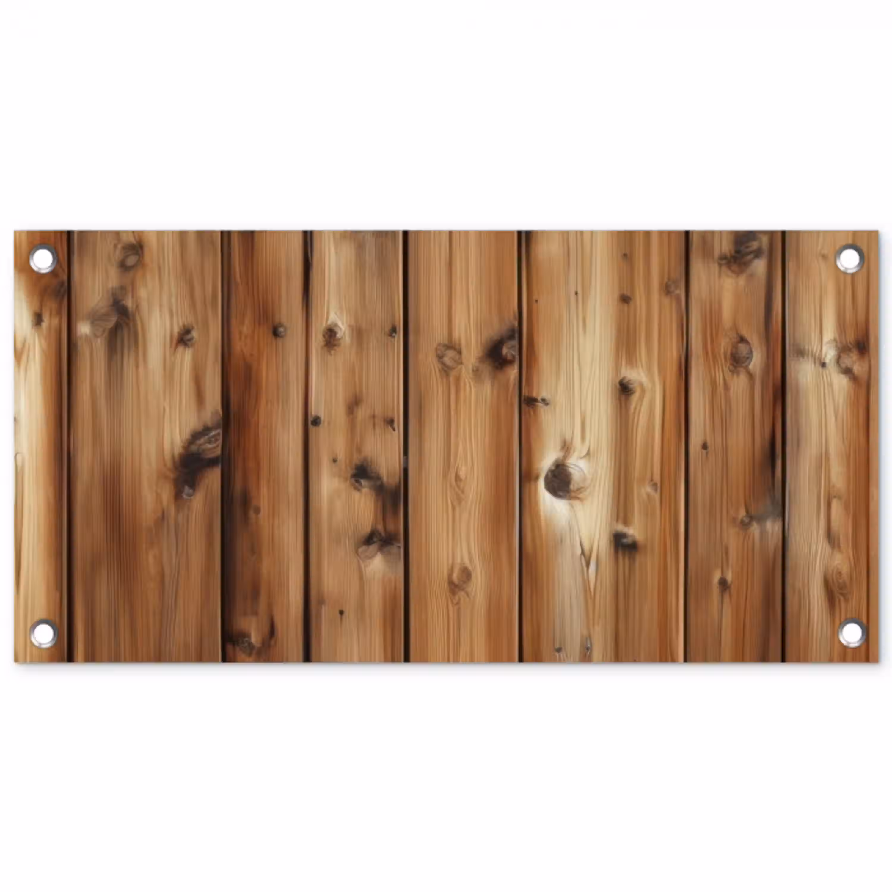 Hout - Planken - Bruin tuinposter los doek klein -3d