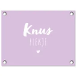 Tuin - Tekst - Knus plekje - Quotes tuinposter los doek klein -3d