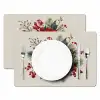 Kerststuk - Poinsettia - Dennenappels - Rood Placemat vinyl groot -zzsfeer2_Kitchenyeah-website
