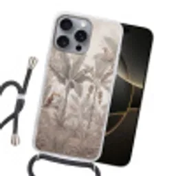 Natuur - Jungle - Ringstaartmaki - Bruin Hoesje iPhone 16 Pro Max met koord klein -sfeer1