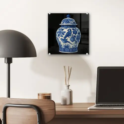 Pot - Delfts Blauw - Bloemen plexiglas 5mm klein -sfeer6
