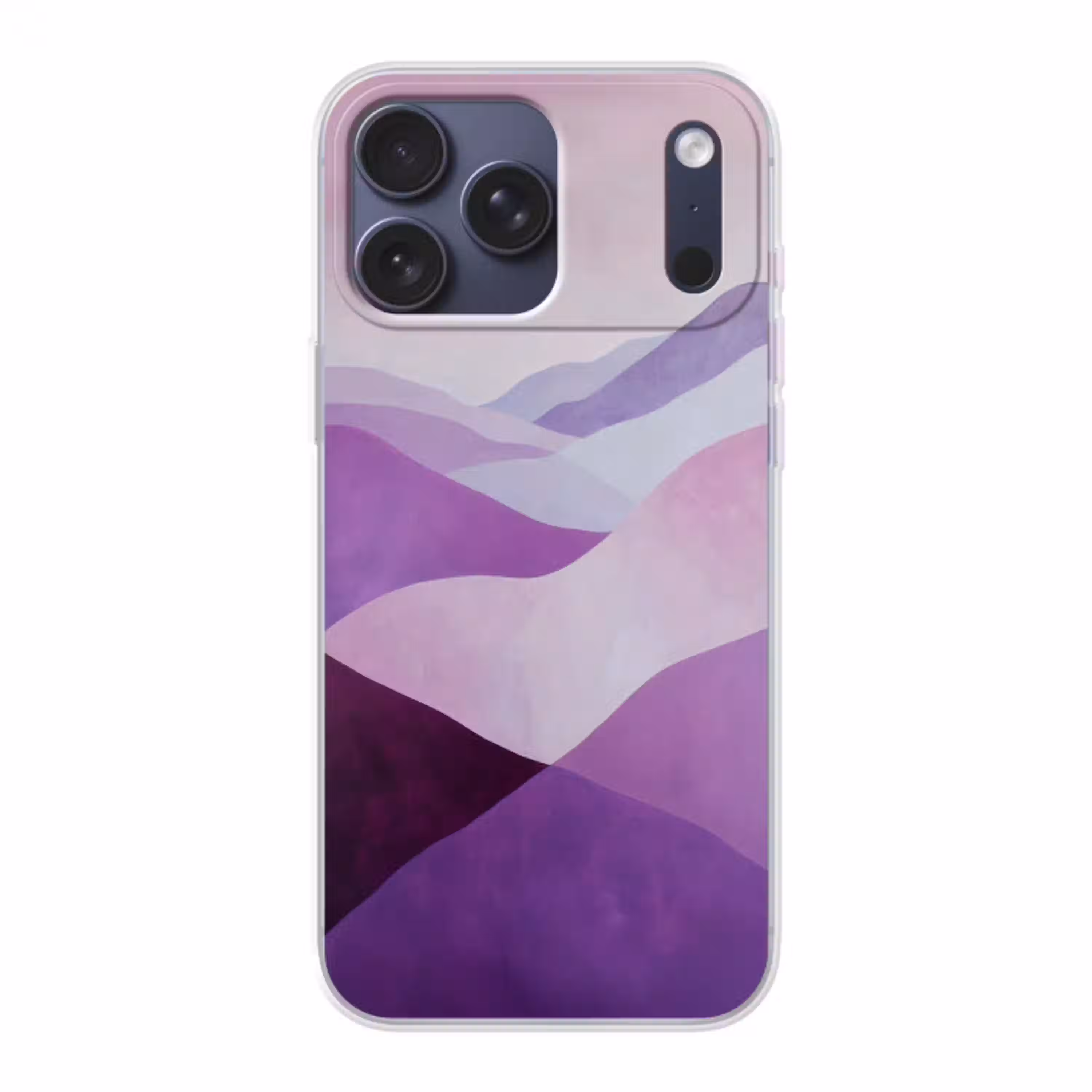 Abstract - Heuvels - Landschap - Paars Telefoonhoesje iPhone 17 Pro Max klein -3d