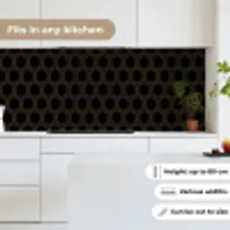 Zwart - Goud - Zeshoek keuken achterwand 2 middel 871 -sfeer4_UK
