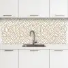 Abstract - Modern - Beige keuken achterwand 2 middel 871 -3d