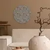 Donker - Bloemen - Sierlijk Wandcirkel kunststof plaat 5mm dik klein 188 -sfeer1