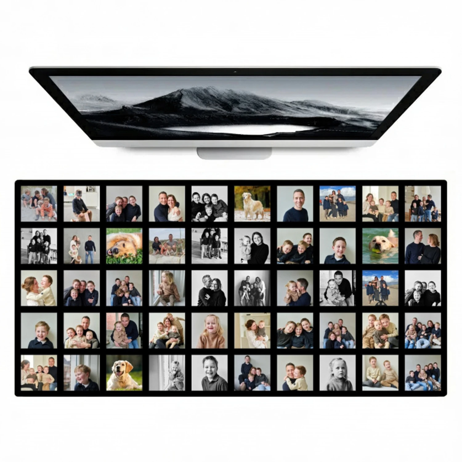 Fotocollage - 50 afbeeldingen Muismat XXL klein -zzz3d