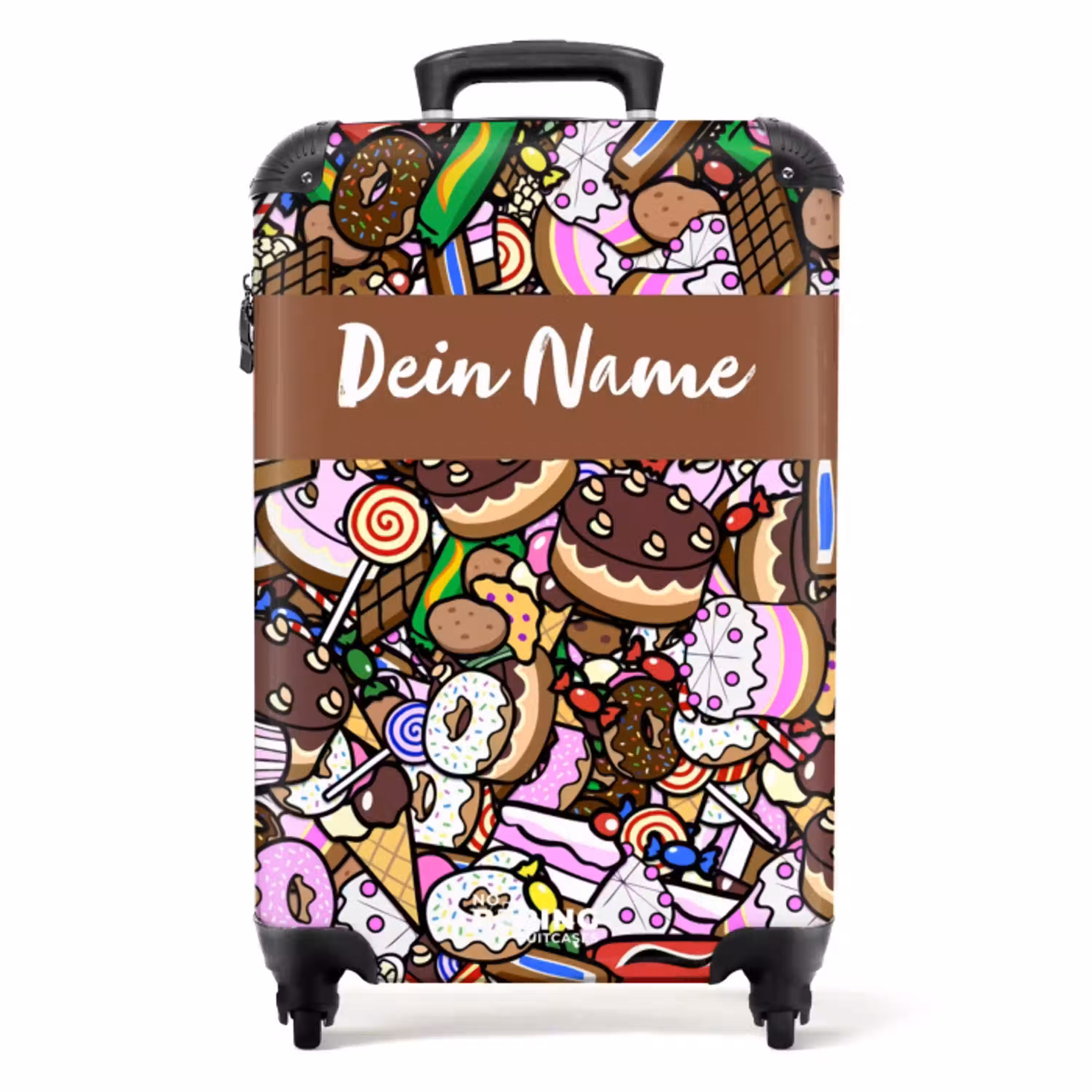 Zoete Snoepwereld NBS - Handbagage koffer - Kinderen Unisex middel -productfoto_recht