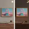 Trap - Boog - Sterrenhemel Light Box met batterij (Wandlamp) middel -sfeer3