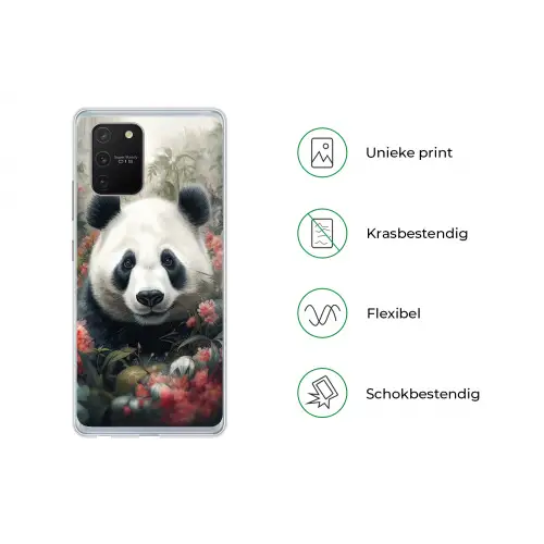 Panda - Wilde dieren - Bloemen - Natuur Telefoonhoesje Samsung Galaxy S10 Lite klein -specsS10Lite