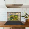 Doorkijk - Toscane - Uitzicht - Landschap - Zomer keuken achterwand spatscherm klein -sfeer2