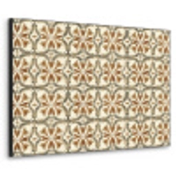 Siertegel - Patroon - Bruin Textielframe zwart klein 947 -3d