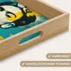 Bloemen - Felle kleuren - Grafisch - Modern Dienblad Rechthoek middel -USP_HandgreepNL