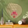 Groen - Zomer - Quote - Palmboom Wandcirkel Organisch Plexiglas middel -sfeer2