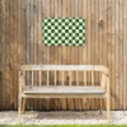 Schaakbord - Patroon - Groen Tuinposter op houten frame 2 cm dik klein 845 -sfeer4