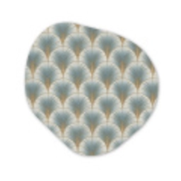 Waaier - Klassiek - Blauw Wandcirkel Organisch Forex 3mm klein 629 -3d
